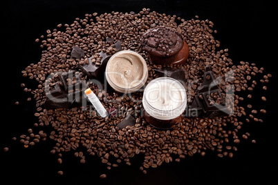 Cosmetic Cream And Coffee