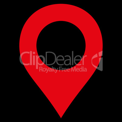 Map Marker flat red color icon
