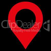 Map Marker flat red color icon