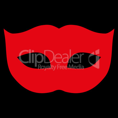 Privacy Mask flat red color icon