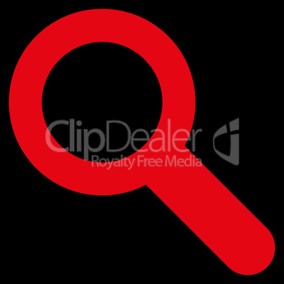 Search flat red color icon