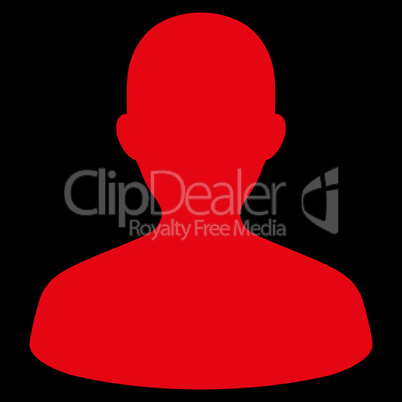 User flat red color icon