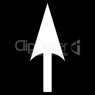 Arrow Axis Y flat white color icon