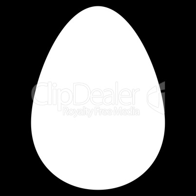 Egg flat white color icon
