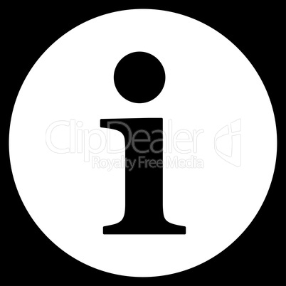 Information flat white color icon Information flat white color icon