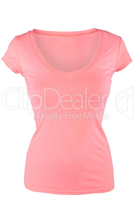 Blank pink female t-shirt