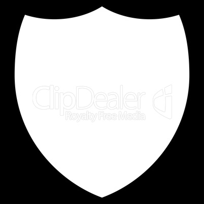 Shield flat white color icon