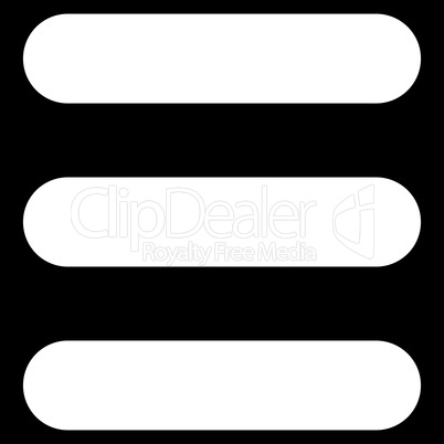 Stack flat white color icon