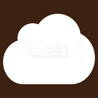 Cloud flat white color icon