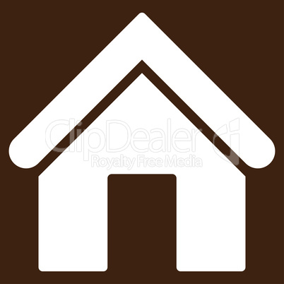 Home flat white color icon