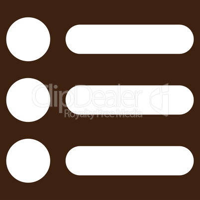 Items flat white color icon