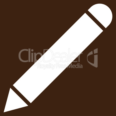 Pencil flat white color icon