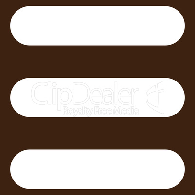 Stack flat white color icon