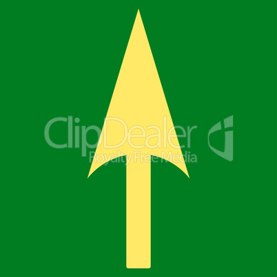 Arrow Axis Y flat yellow color icon