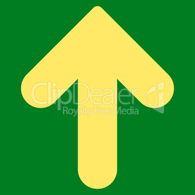 Arrow Up flat yellow color icon