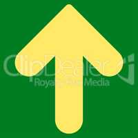 Arrow Up flat yellow color icon