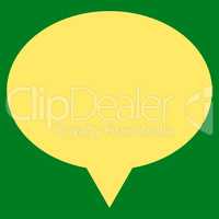 Banner flat yellow color icon