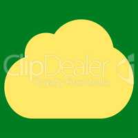 Cloud flat yellow color icon