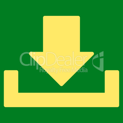 Download flat yellow color icon