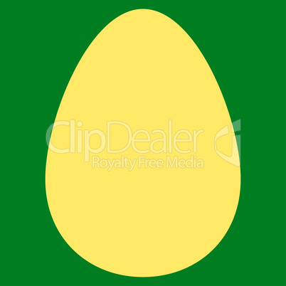 Egg flat yellow color icon