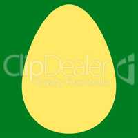 Egg flat yellow color icon