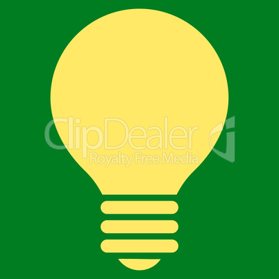 Electric Bulb flat yellow color icon