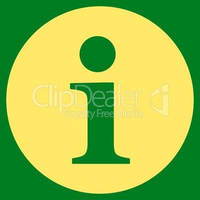 Information flat yellow color icon