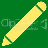 Pencil flat yellow color icon
