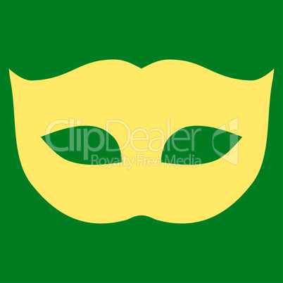 Privacy Mask flat yellow color icon