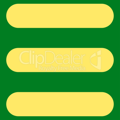 Stack flat yellow color icon