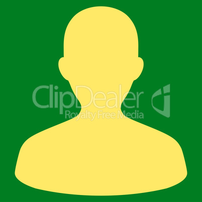 User flat yellow color icon