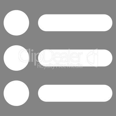Items flat white color icon