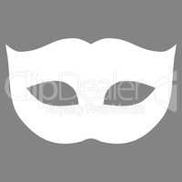 Privacy Mask flat white color icon