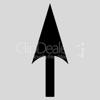 Arrow Axis Y flat black color icon