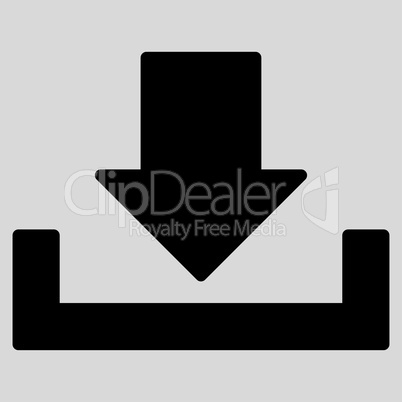 Download flat black color icon