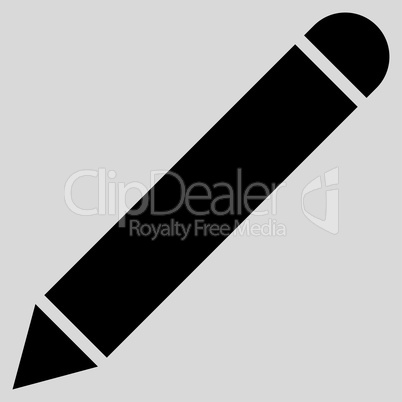 Pencil flat black color icon