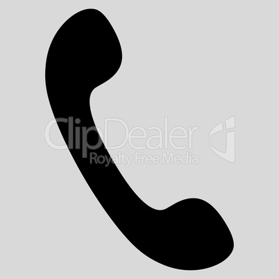 Phone flat black color icon