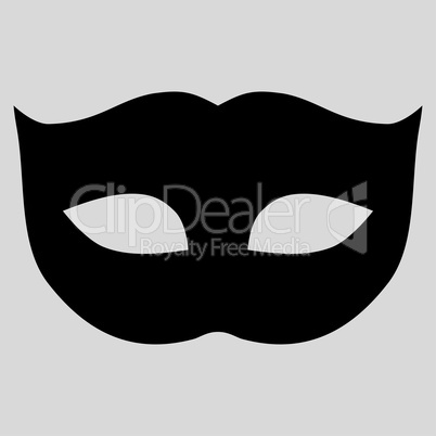 Privacy Mask flat black color icon