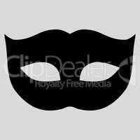 Privacy Mask flat black color icon
