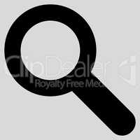 Search flat black color icon