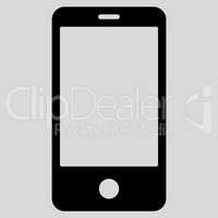 Smartphone flat black color icon