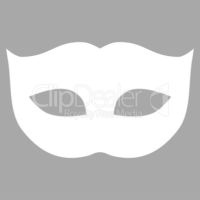 Privacy Mask flat white color icon