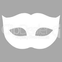 Privacy Mask flat white color icon