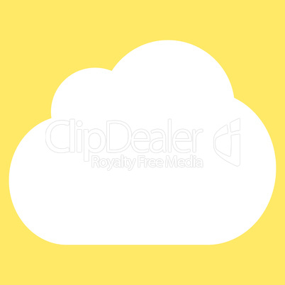 Cloud flat white color icon