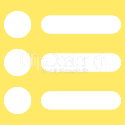 Items flat white color icon