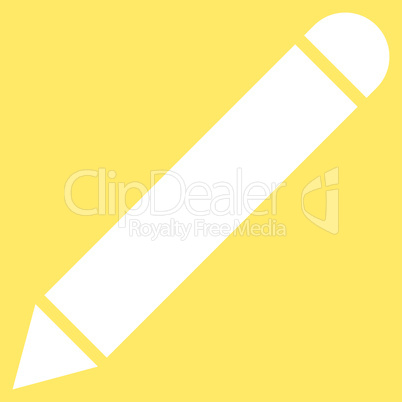 Pencil flat white color icon