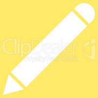 Pencil flat white color icon
