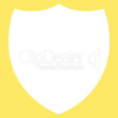 Shield flat white color icon