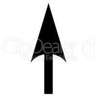 Arrow Axis Y flat black color icon