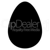 Egg flat black color icon
